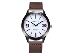 Reloj Hombre De Cuarzo Analógico Con Correa De Pu Estilo Casual Marrón Oscuro