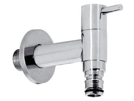 Tap de Jardim com Mangueira Conexão Rápida Moderno e Água Fria Cromada Banhada
