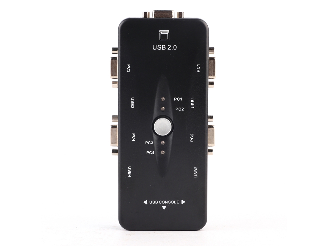 Aetheria switch Box Hub Usb 2.0 4 Portas para Monitor Vga/svga, Sem Software e Fonte Externa
