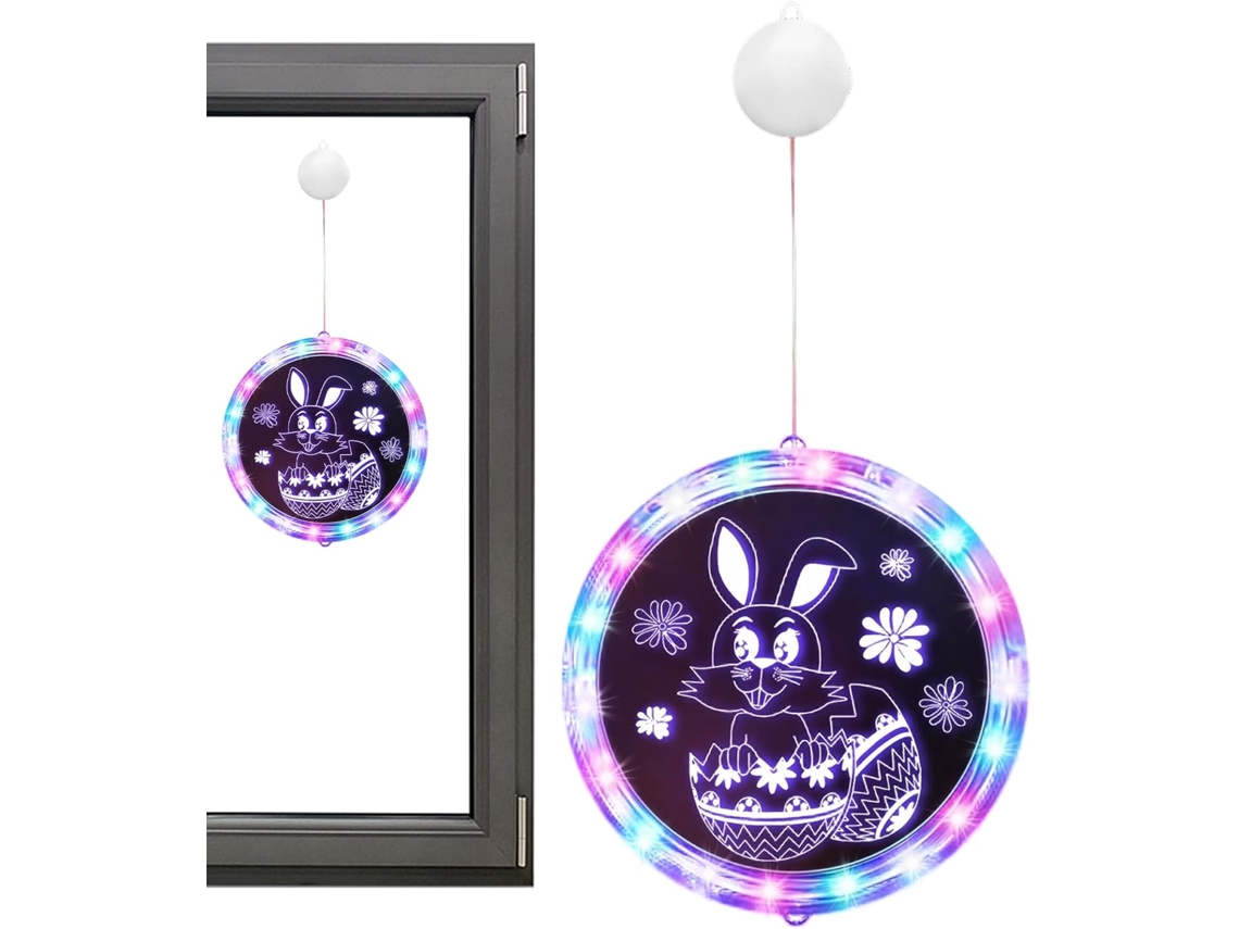 Decoração De Páscoa Com Luzes Coloridas A Bateria