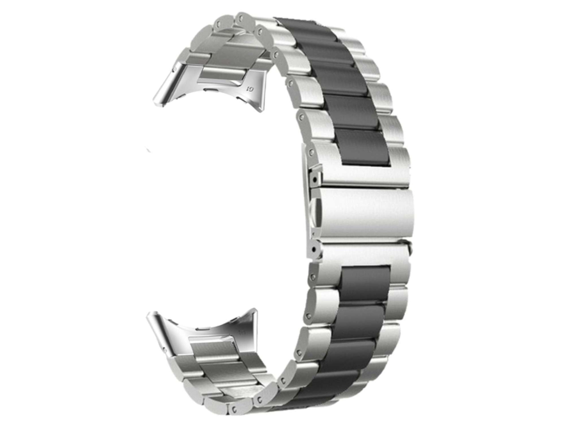 Bracelete Aço Inoxidável Adaptável Cinzento e Preto para Google Pixel Watch