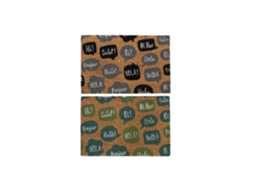 Tapete de Borracha e Fibra de Coco DKD HOME DECOR 60x40 Cm Marrom, Preto, Cinza, Menta Pelo Curto