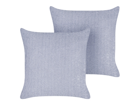 Juego de cojines decorativos BELIANI Crossandra de Poliéster Violeta 45x45x7
