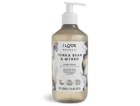 Gel para lavar as mãos Naturals, aroma de mirra e fava tonka, 500 ml, eu adoro
