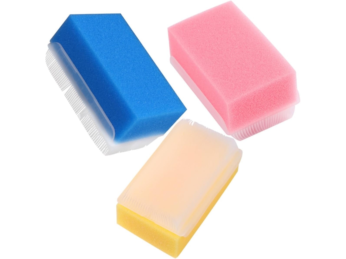 Conjunto De 3 Peças Escova Banho Esponja Iplusmile Para Bebês, Escova De Massagem, Produtos De Limpeza Para Bebês Banho