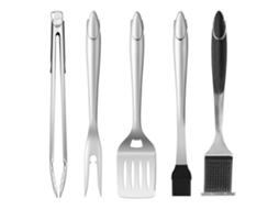 Lurelia Kit De Churrasco 5 Peças Aço Inoxidável Estojo Portátil Campismo