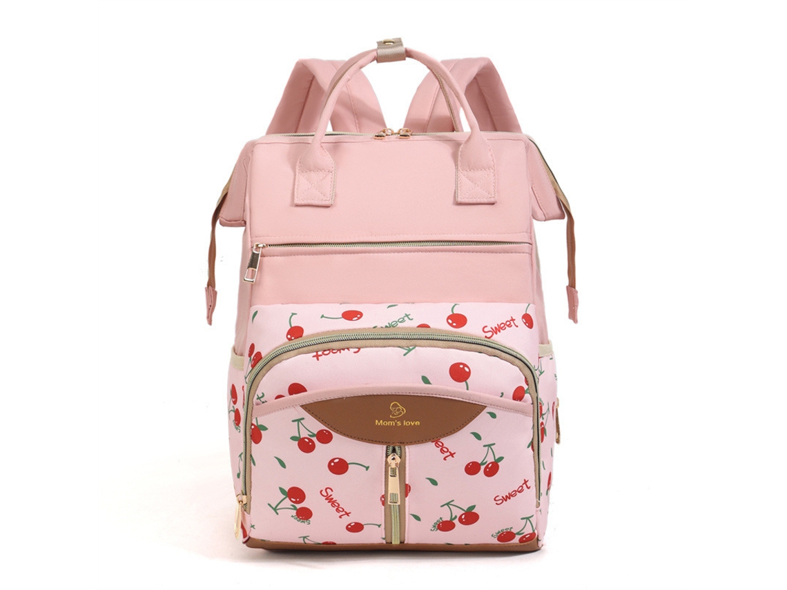 Mochila De Maternidade Hibbent 38x18x26cm (rosa)