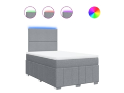 Box Spring Bed, Box Spring Beds Vidaxl Cinzeto Tecido (120 X 200 Cm)