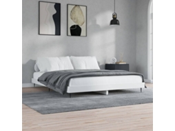 Vidaxl Estrutura De Cama 150x200 Cm Derivados De Madeira Branco