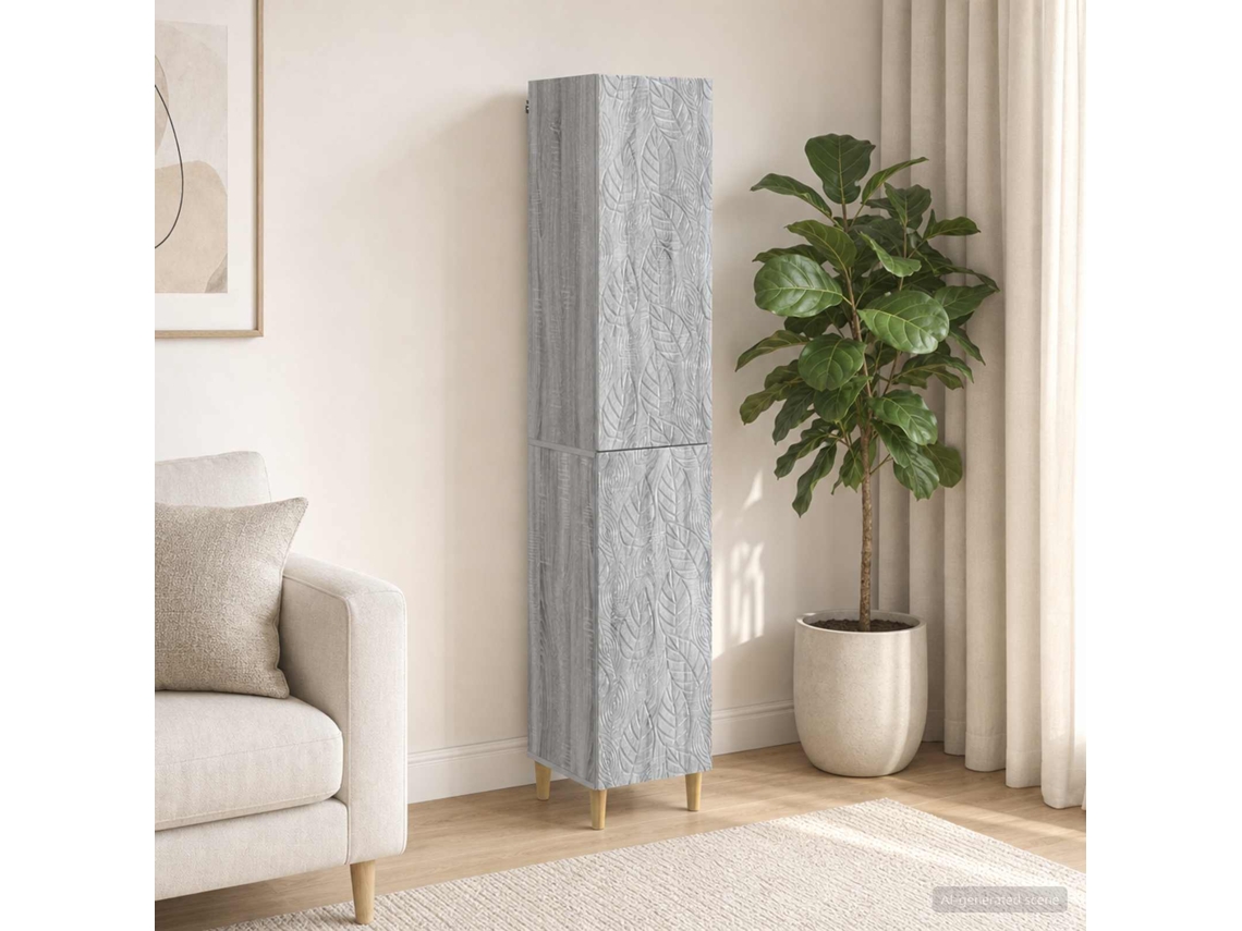 Vidaxl Conjunto De Gabinete 2 Pcs Sonoma Cinzento Derivados De Madeira