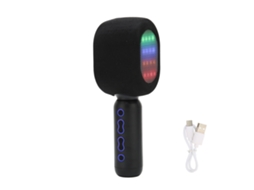 Microfone sem fio home KTV, com luz e sombra, duo, alto-falante