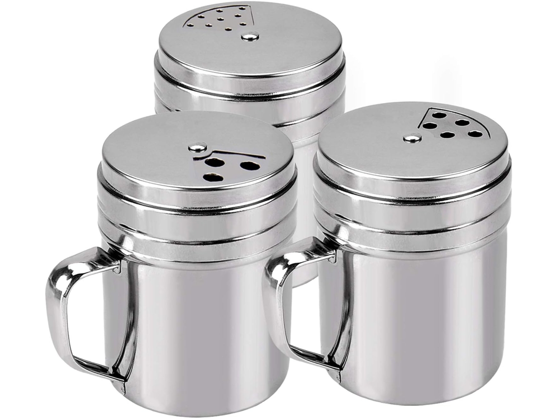 Garrafa de Tempero Hermética com Agitador Giratório Superior Gadget Cozinha Prata Frascos Alça Tamanho Três UISAVE