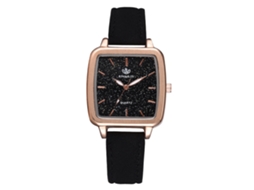 Relógio de Pulso Feminino de Quadrado com Pulseira de Couro Pu Estilo Fashion