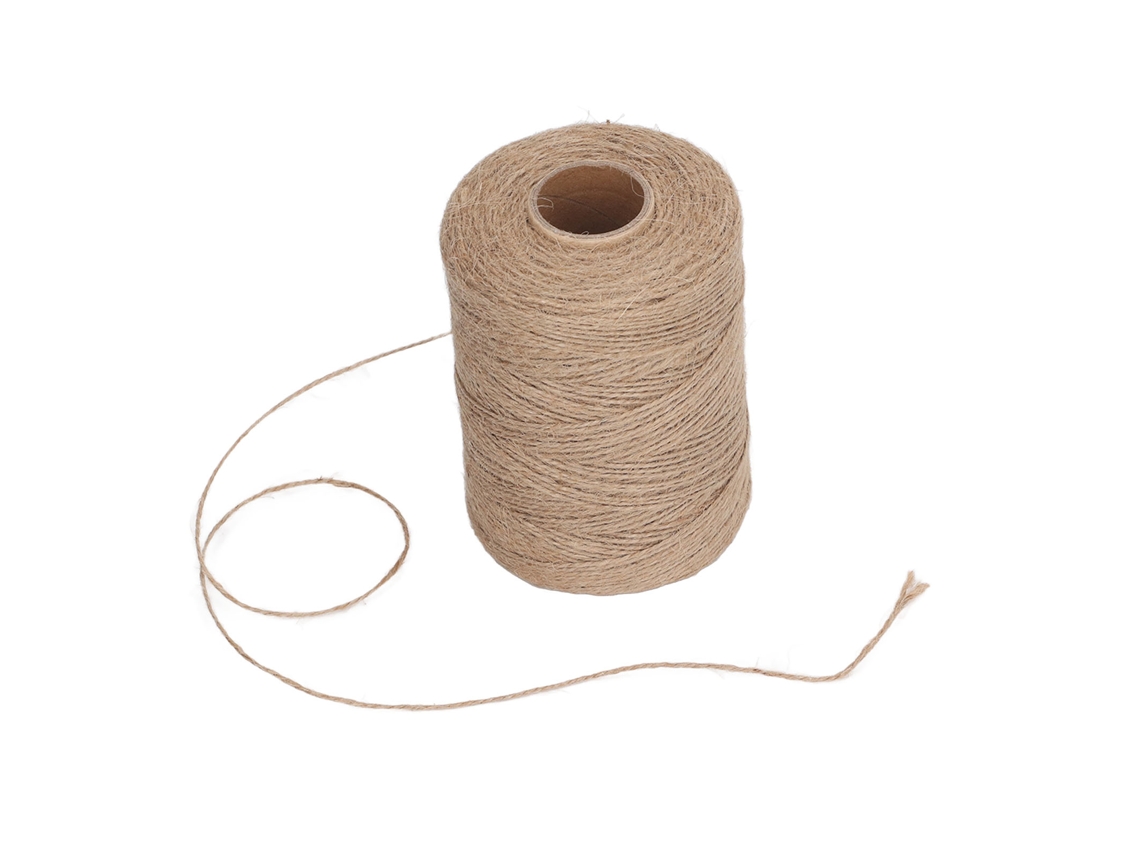 Corda de Juta 2mm 300m para Artesanato, Decoração e Jardim S/MARCA