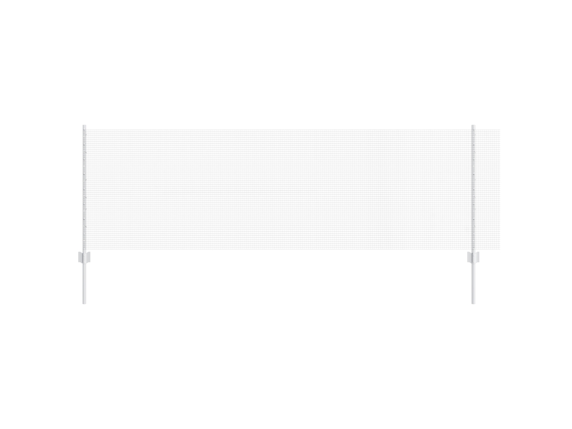 Conjunto 1 Cerca Externa Vidaxl Prateado Aço (25 X 0,8 M)