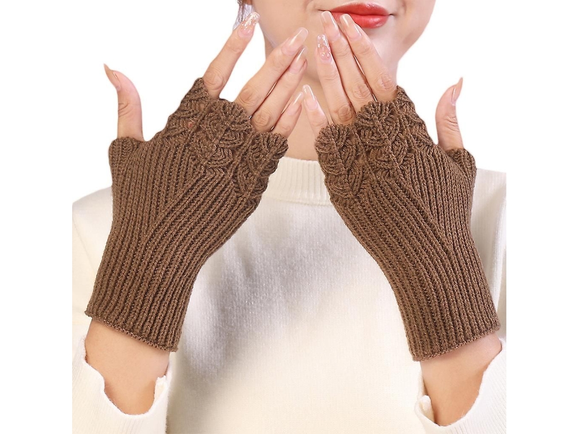 Luvas de Tricô Sem Dedos, Luvas de Inverno de Meio Dedo, Luvas Quentes para o Inverno. TAISHENGDA