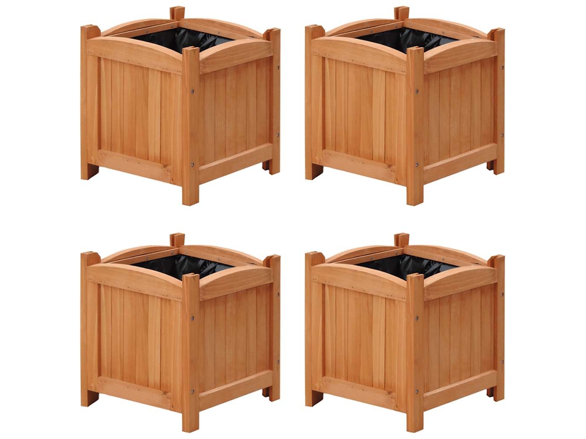 Vidaxl Vasos/floreiras 4 Pcs 30x30x30 Cm