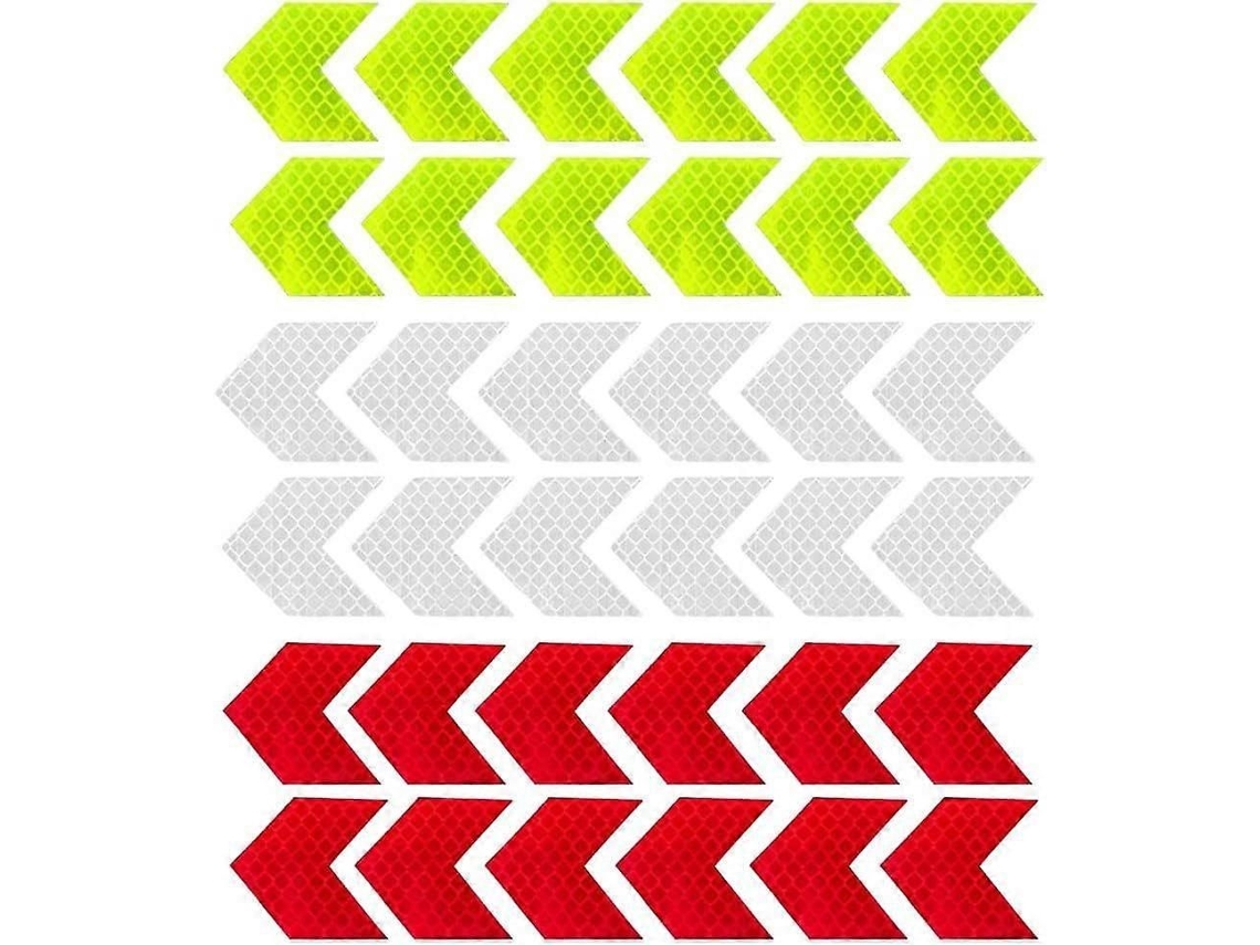 Fita Adesiva Refletiva 36 Unidades Adesivos Refletivos para Motocicleta e Carro Fita Adesiva Refletiva GOKOCO