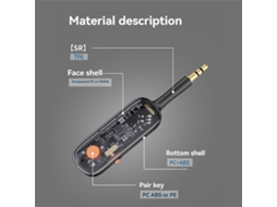 Transmissor E Receptor De Áudio Bluetooth 5.3 Com Entrada Aux E Adaptador Sem Fio.