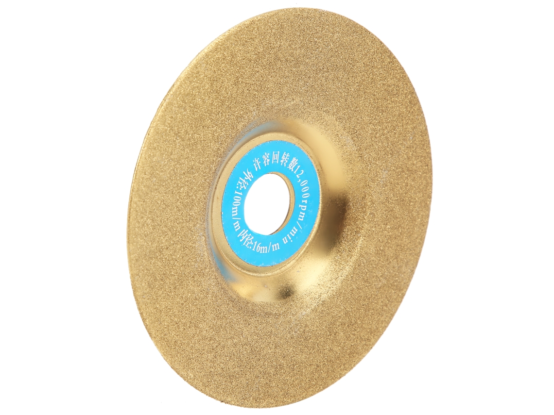Disco de desbaste diamantado revestido de 4 polegadas para metal, vidro, pedra e cerâmica.