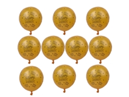 Laxiscreed Pack Com 10 Balões De Látex Dourados Para Festas De Aniversário E Casamentos
