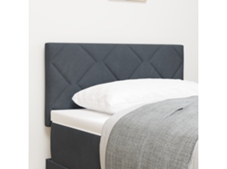 Cabecero Diseño Bloques de Diamantes Gris Oscuro 80 cm Terciopelo