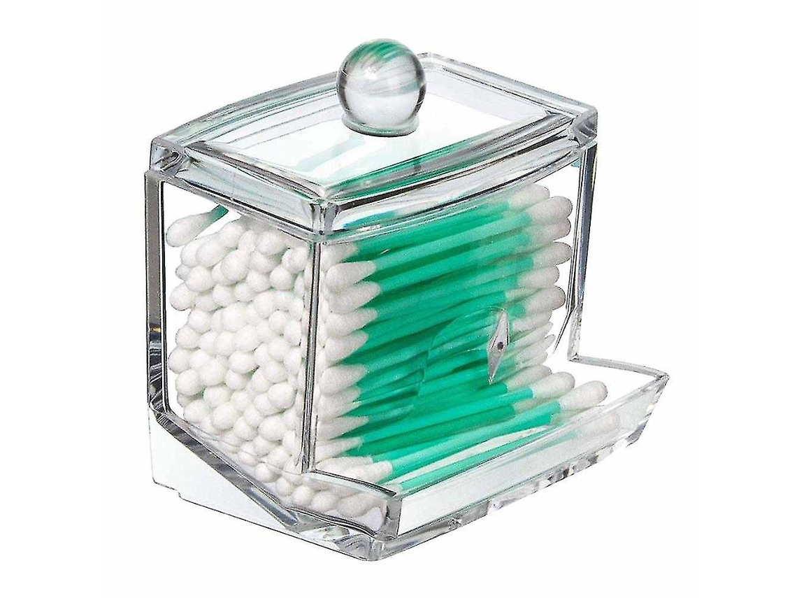 Dispensador De Cotonetes Qtip Caixa Organizadora Em Acrílico Aquaforge