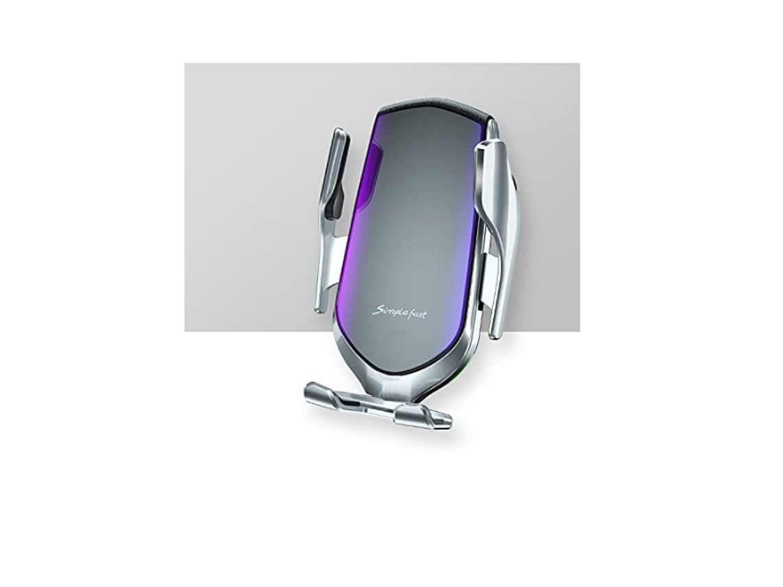 Carregador Sem Carro Qi Rápido Sensor YIZHOOD Prateado