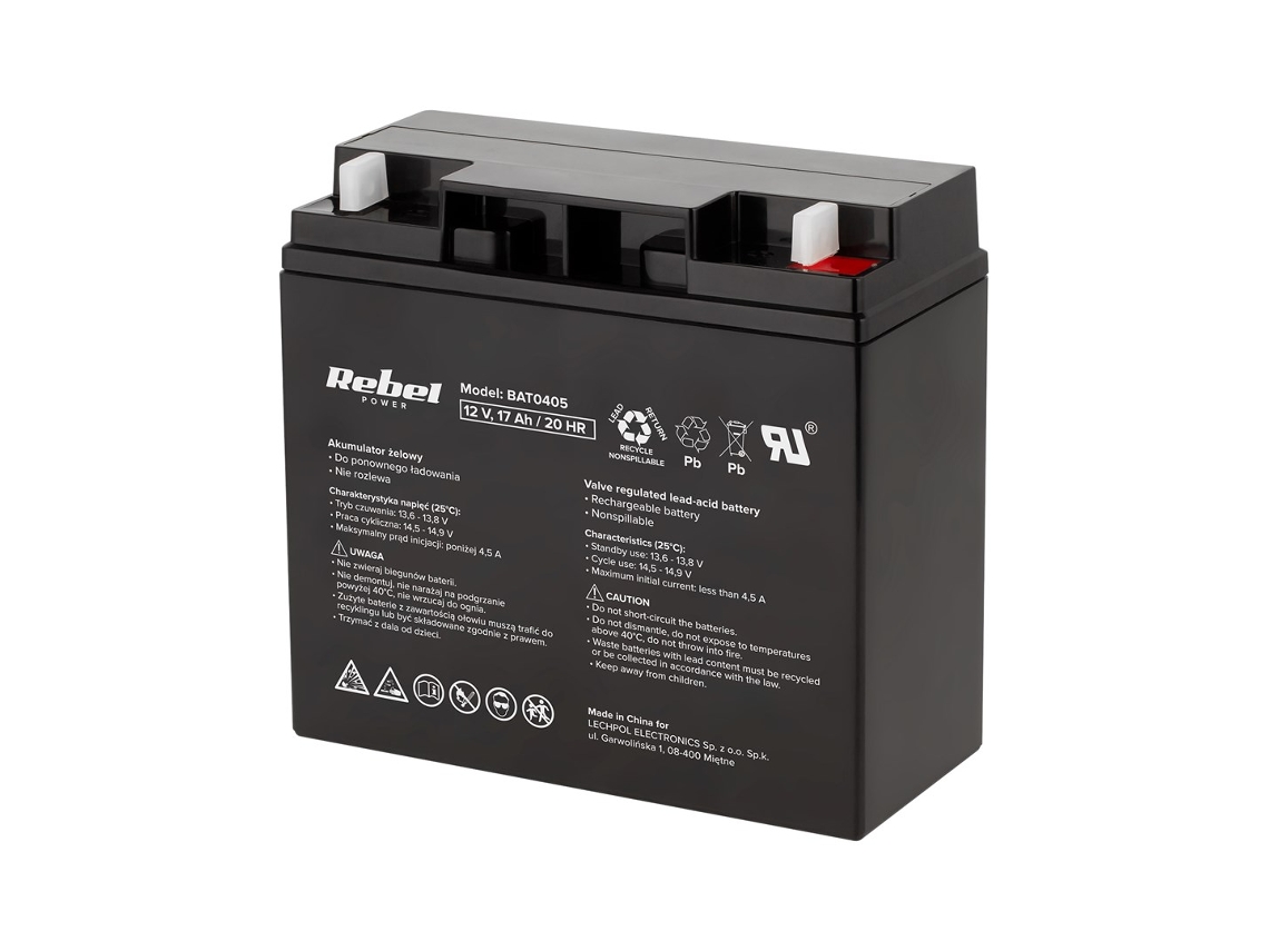 12v 17ah Gel Battery Rebel
