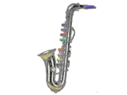 Saxofone De Brinquedo Com 8 Teclas Coloridas, Réplica Metálica, Instrumento Musical Sopro Para Crianças.-aquaforge