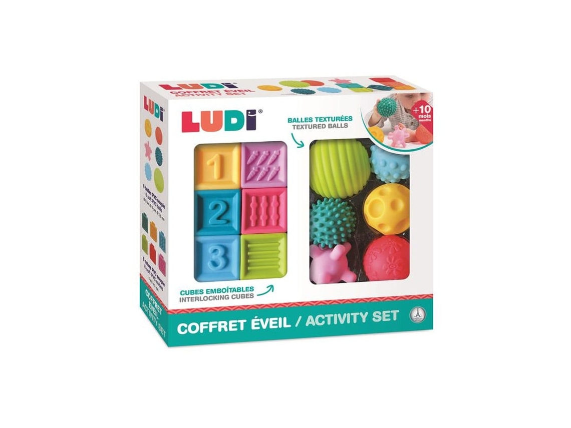 Conjunto De Estimulação Ludi, 6 Bolas, 6 Cubos