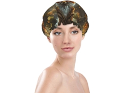 Touca De Banho Feminina, Reutilizável, Impermeável, Dupla Camada, Com Elástico, Ideal Para Cabelos Longos, Com Estampa