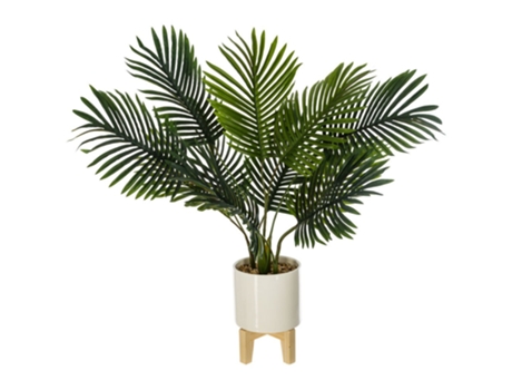 Palma Artificial Em Uma Panela Branca Em Um Rack, 72 Cm