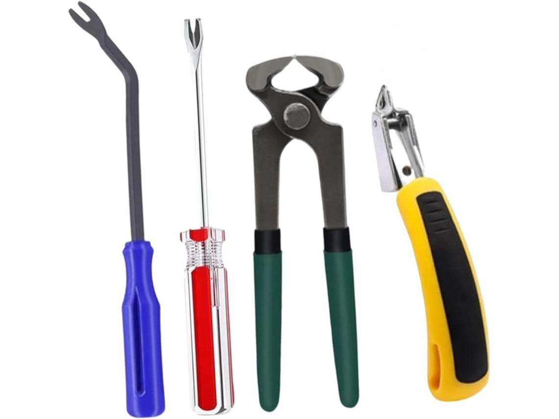 Conjunto De 4 Ferramentas Para Remover Grampos E Pregos Estofamento,