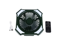 Ventilador Camping Lanterna Led 10000mah Recarregável Verde