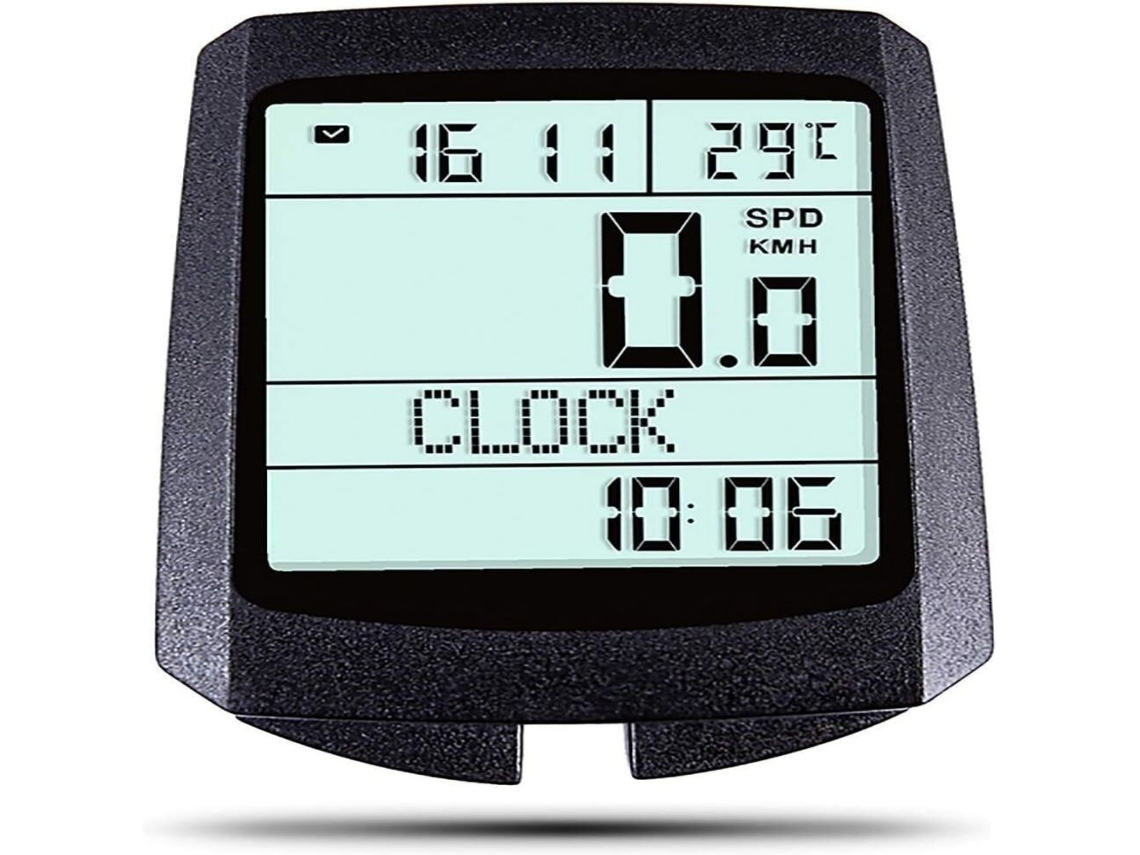 Ciclocomputador Sem Fio, Lcd, Impermeável, Velocímetro, Odômetro, Sensor Toque, Branco