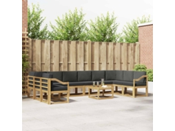Vidaxl Conjunto De Sofás Para Exterior 11 Pcs Branco E Antracite