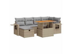 Garden Sofa Set, Garden Sofa Sets Vidaxl Bege Rattan / Vime (n/a)