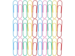 Conjunto de 100 Clipes de Papel Metálicos, Ideais Escritório E Escola, Com 10cm 4 Polegadas, Resistentes, Organizar