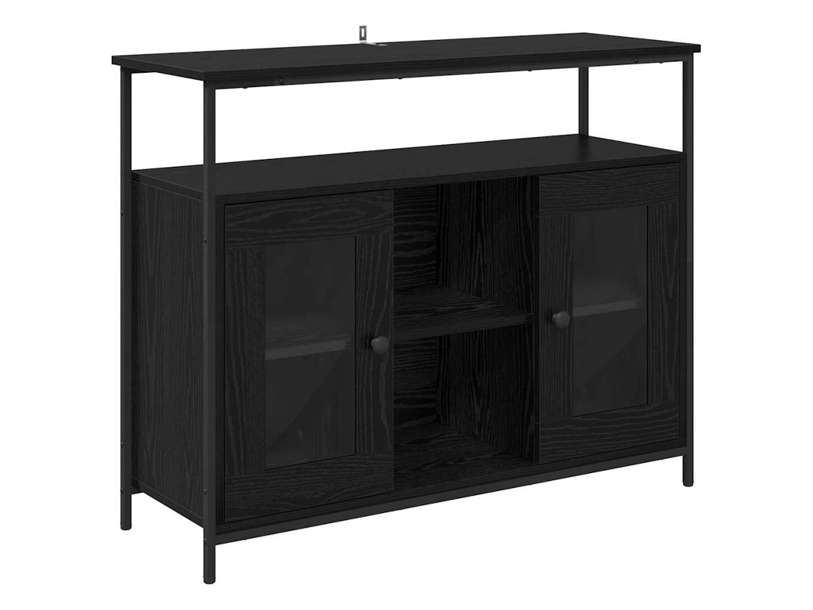 Conjunto 1 Aparador De Jantar Vidaxl Preto Derivados De Madeira (100 X 35 X 80 Cm)