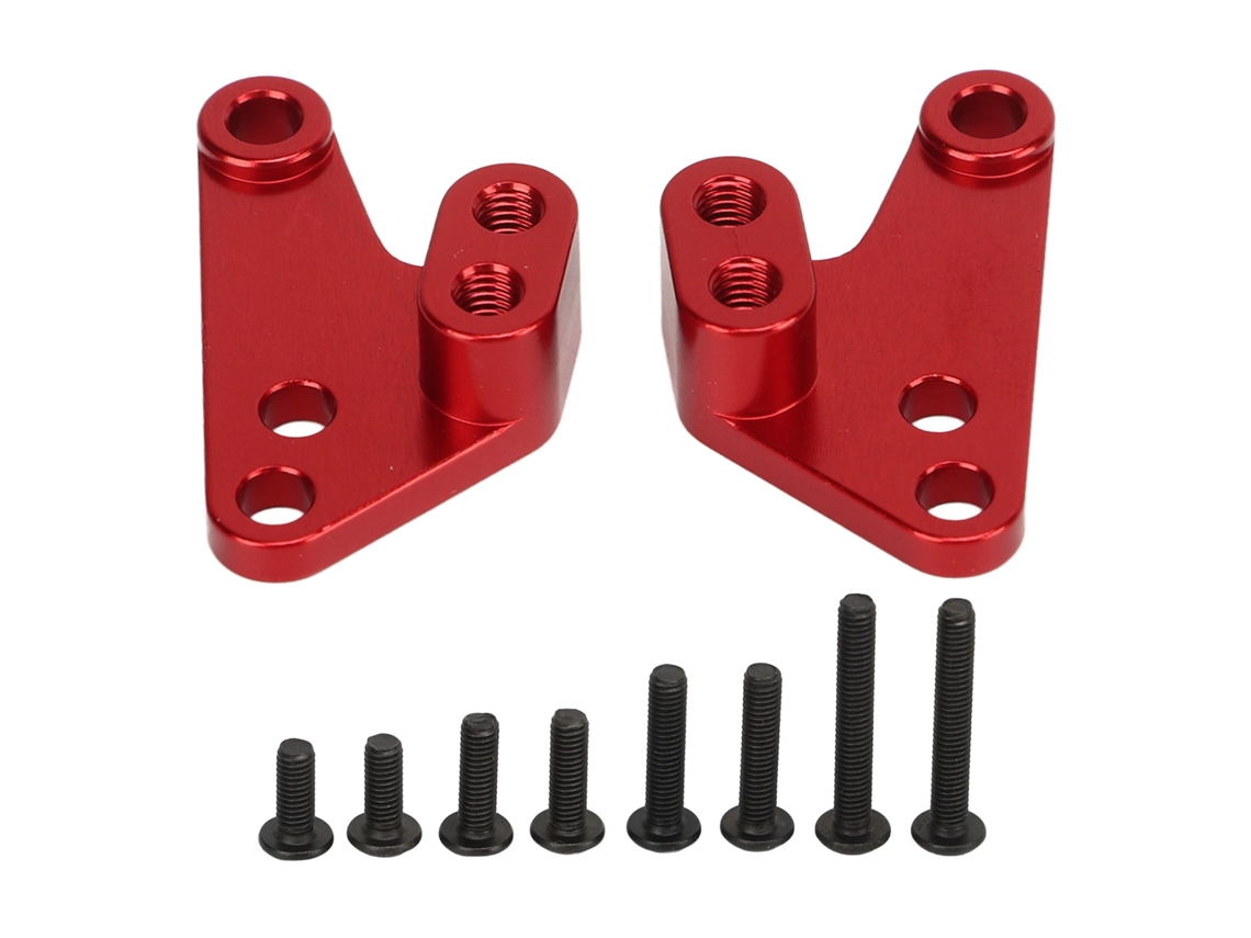 Mali suporte de Torre de Choque Rc Dianteiro e Traseiro para Traxxas 1/10 em Alumínio Vermelho com Parafusos