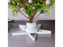 Vidaxl Suporte Para Árvore De Natal 47x47x13,5 Cm Branco