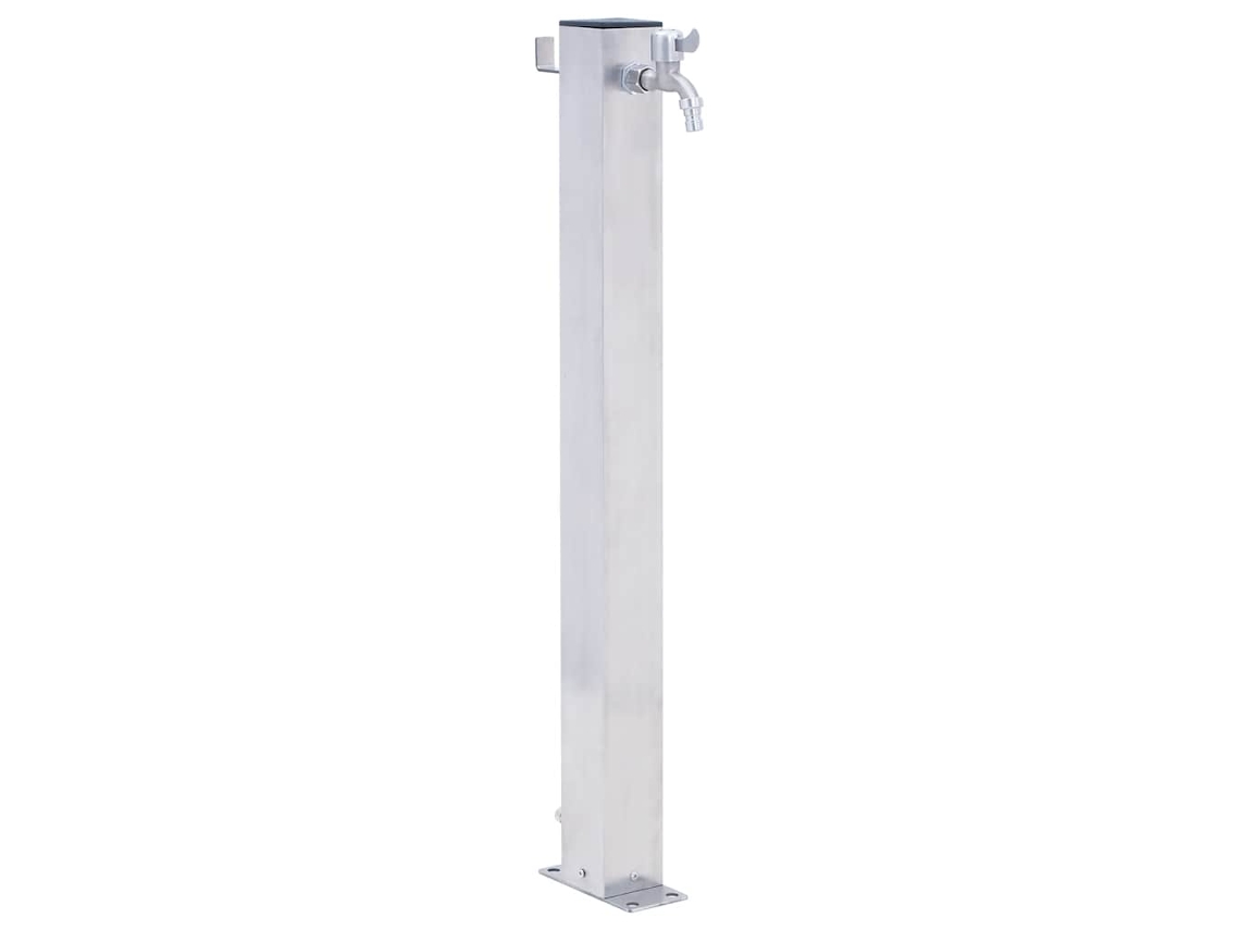 Vidaxl Coluna De Água Para Jardim Em Aço Inoxidável Quadrada 100 Cm