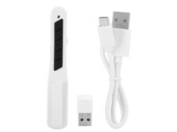Aetheria apresentador Sem Fio 2.4g com Laser Vermelho Controle Ppt Mouse Pr28 Branco