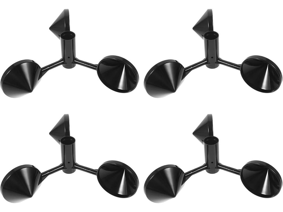 Anemômetro Yardwe com 4 peças, sensor de três lâminas, material