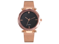 Relógio de quartzo unissex para homens e mulheres com pulseira de malha ultrafina V422-c