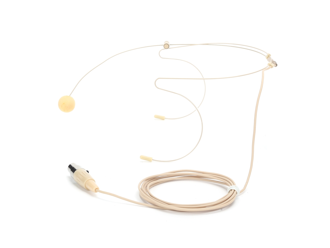 Aetheria microfone de Headset Condensador Bege com Conector de 3 Pinos para Transmissor Bodypack