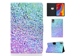 Capa de couro para Lenovo Tab M11 Xiaoxin Pad 11 2024 com impressão e compartimento para cartão, cor areia Hengrongshen