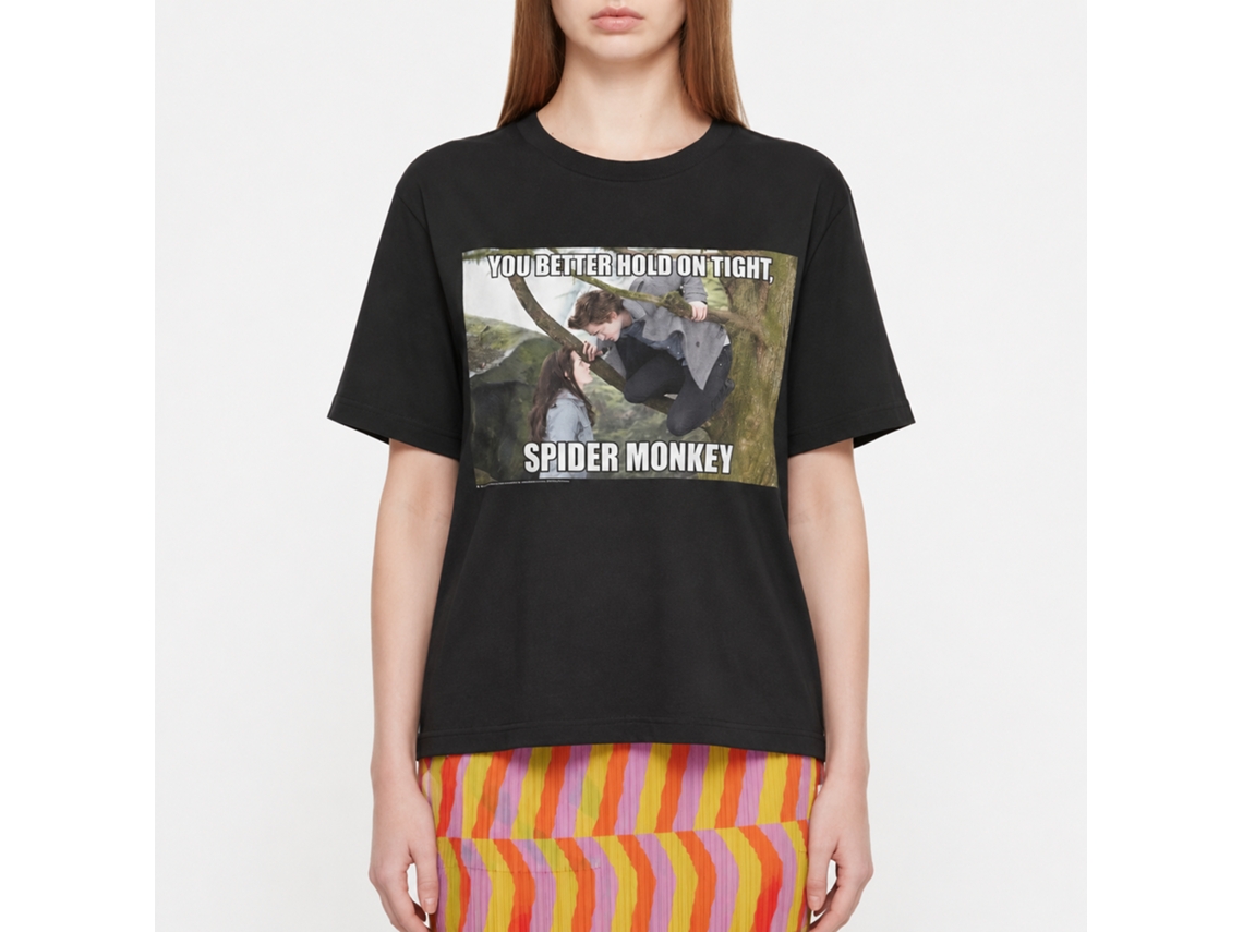 Rockinstone Twilight Movie Hold On Tight Spider Monkey Black Adult T-shirt Size:xl