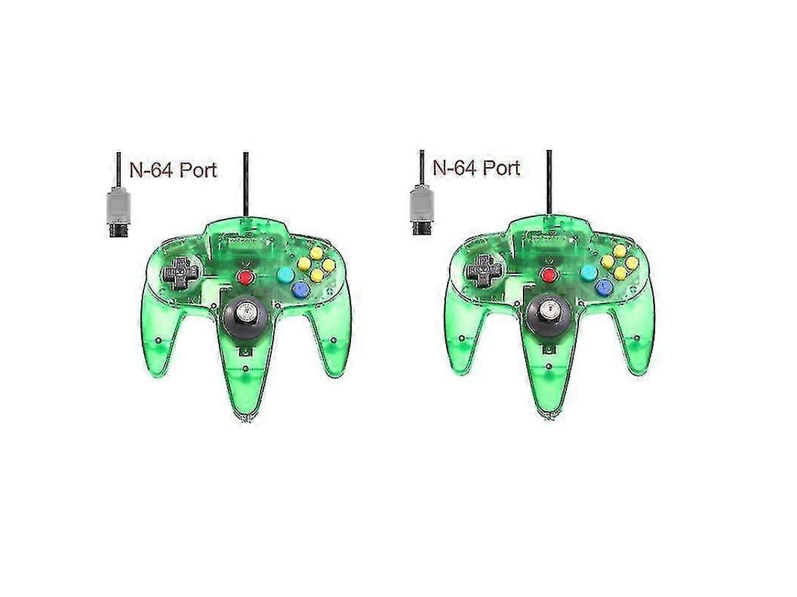 Pacote Com 2 Controles Clássicos Com Fio Para N64, Jogos Retrô De 64 Bits, Joystick De Substituição Ly Ebike
